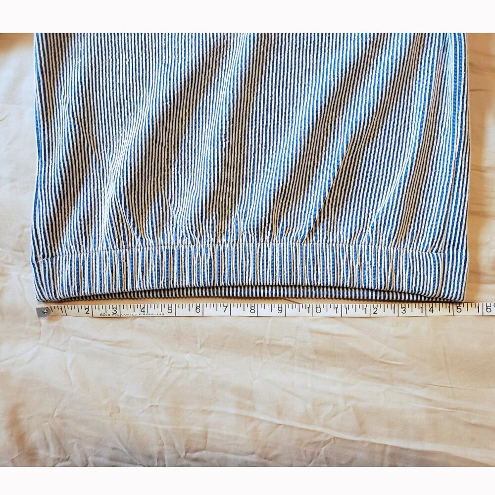 NWOT J. Crew Seersucker Blue Striped Top - Picture 9 of 10